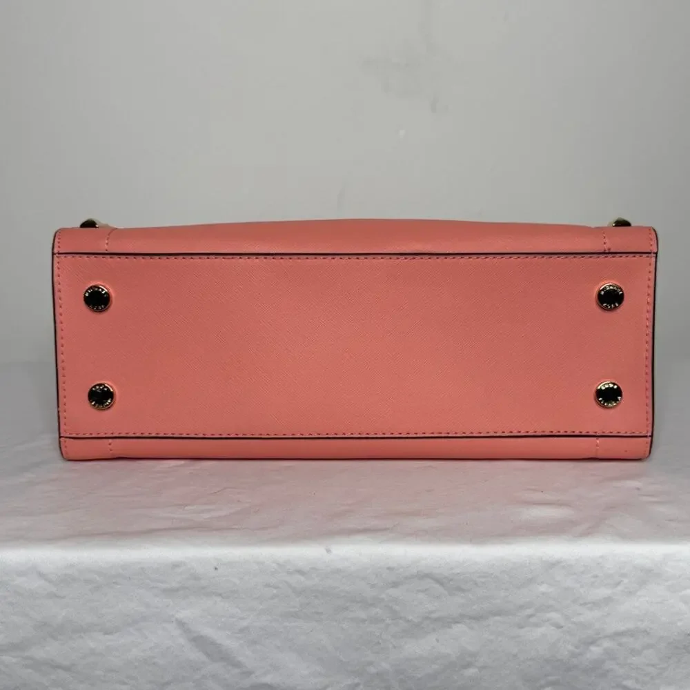 Michael Kors Coral Rayne Studded Saffiano Leather Satchel - Picture 8 of 8